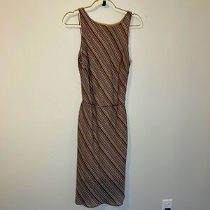 Chic Multicolor Striped Midi Dress